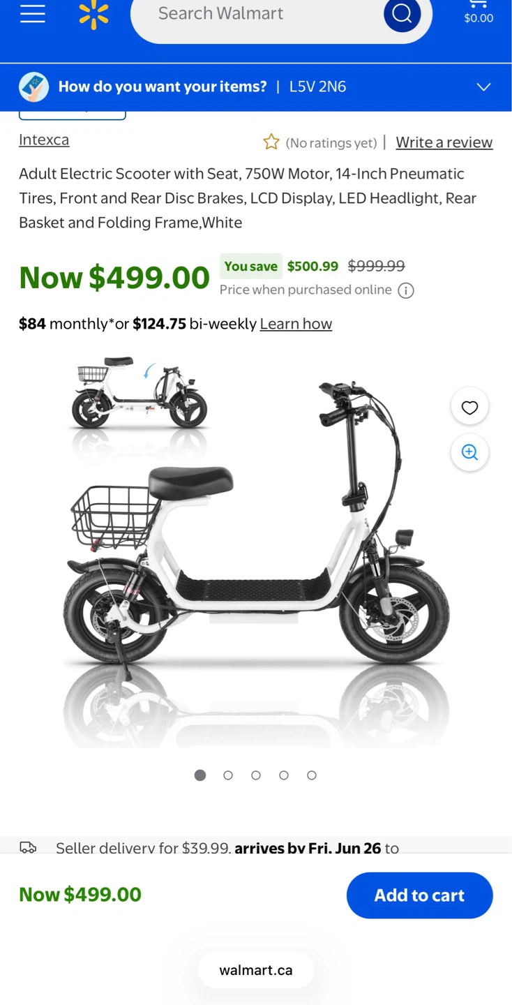 Adult Electric Scooter with Seat - White