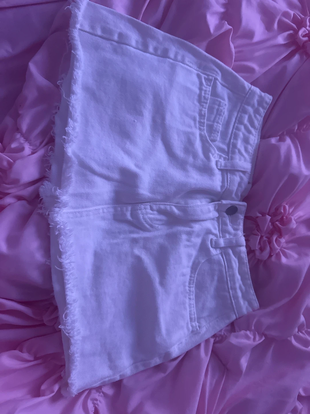 White Denim Cutoff Shorts