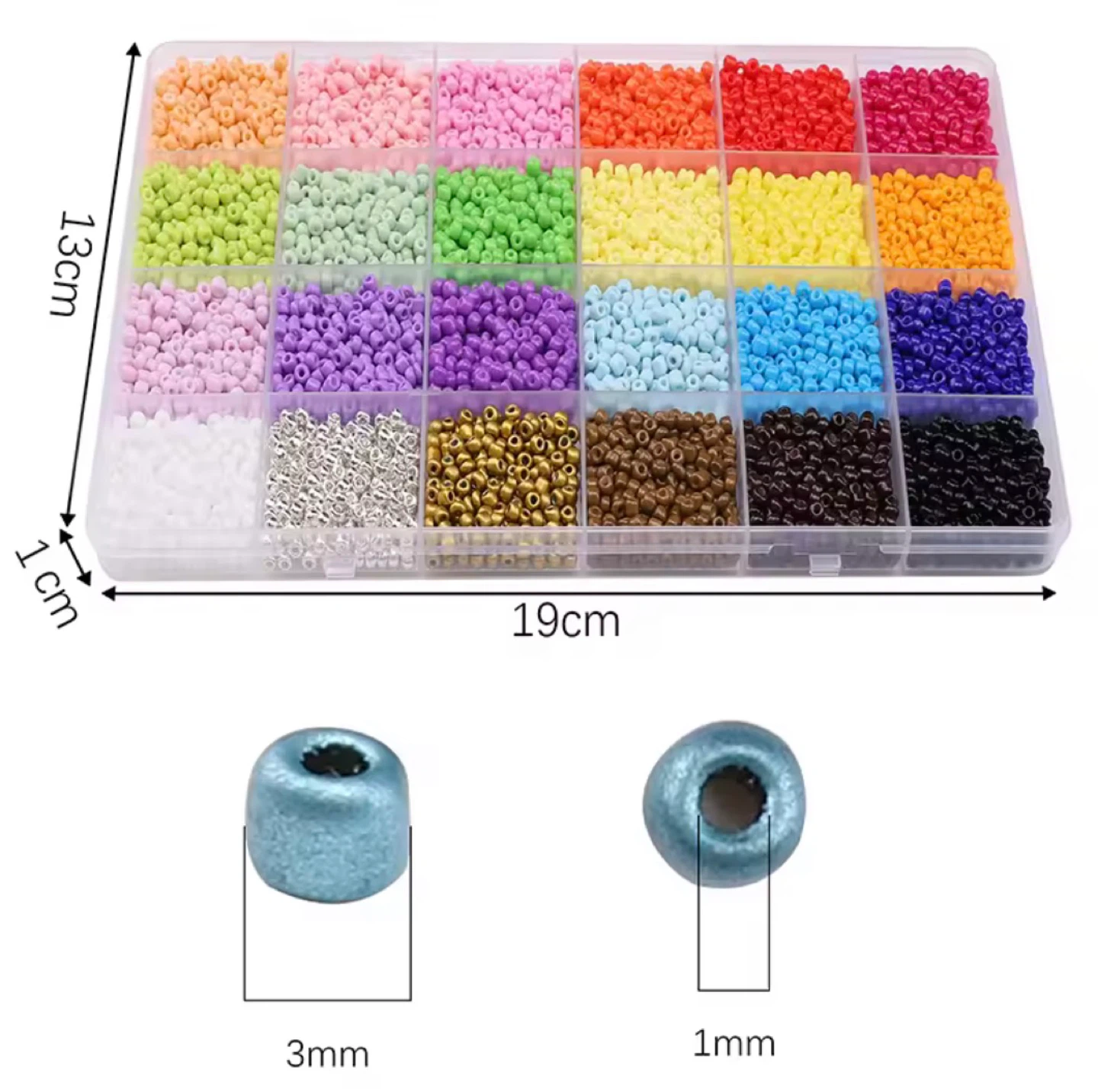 5200 Pcs 24 Bead Box Handmade DIY Jewelry Bracelet Kandi Jewelry