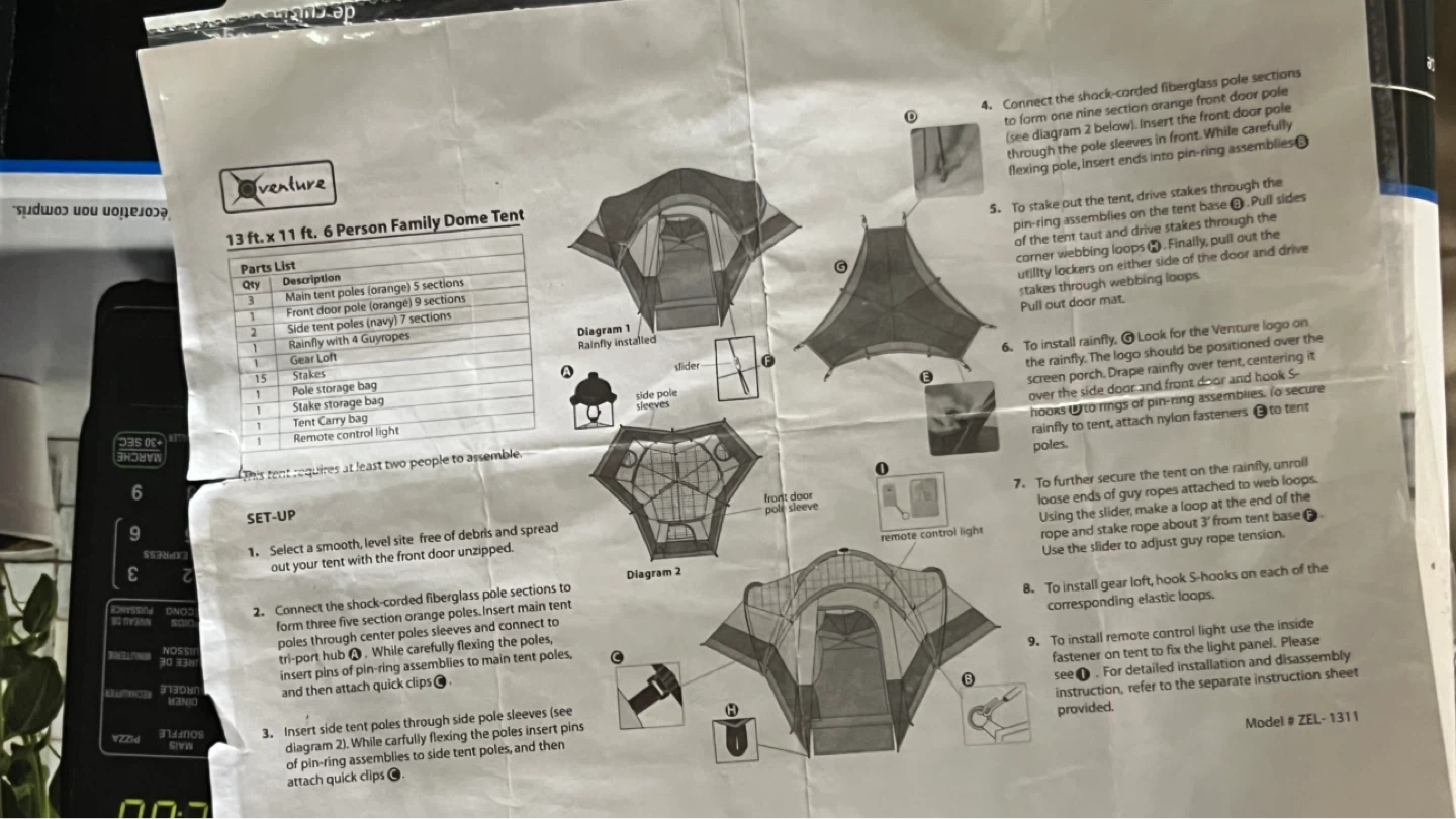 Ozark Trail Clement Bay 10 Person Room Dome Tent