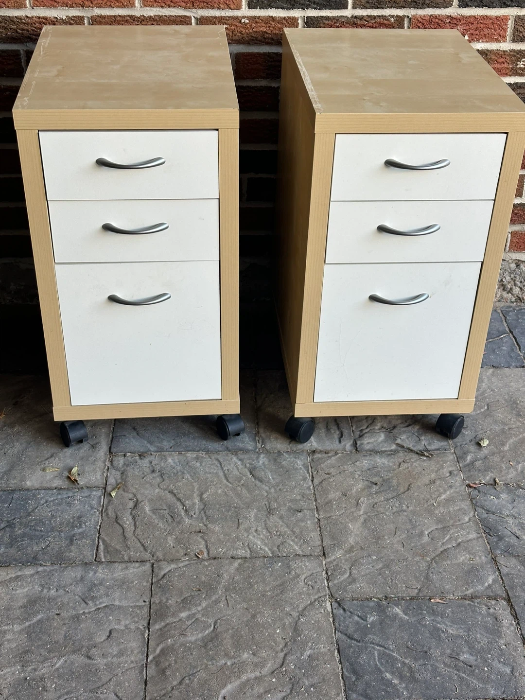 3-Drawer Rolling File Cabinet