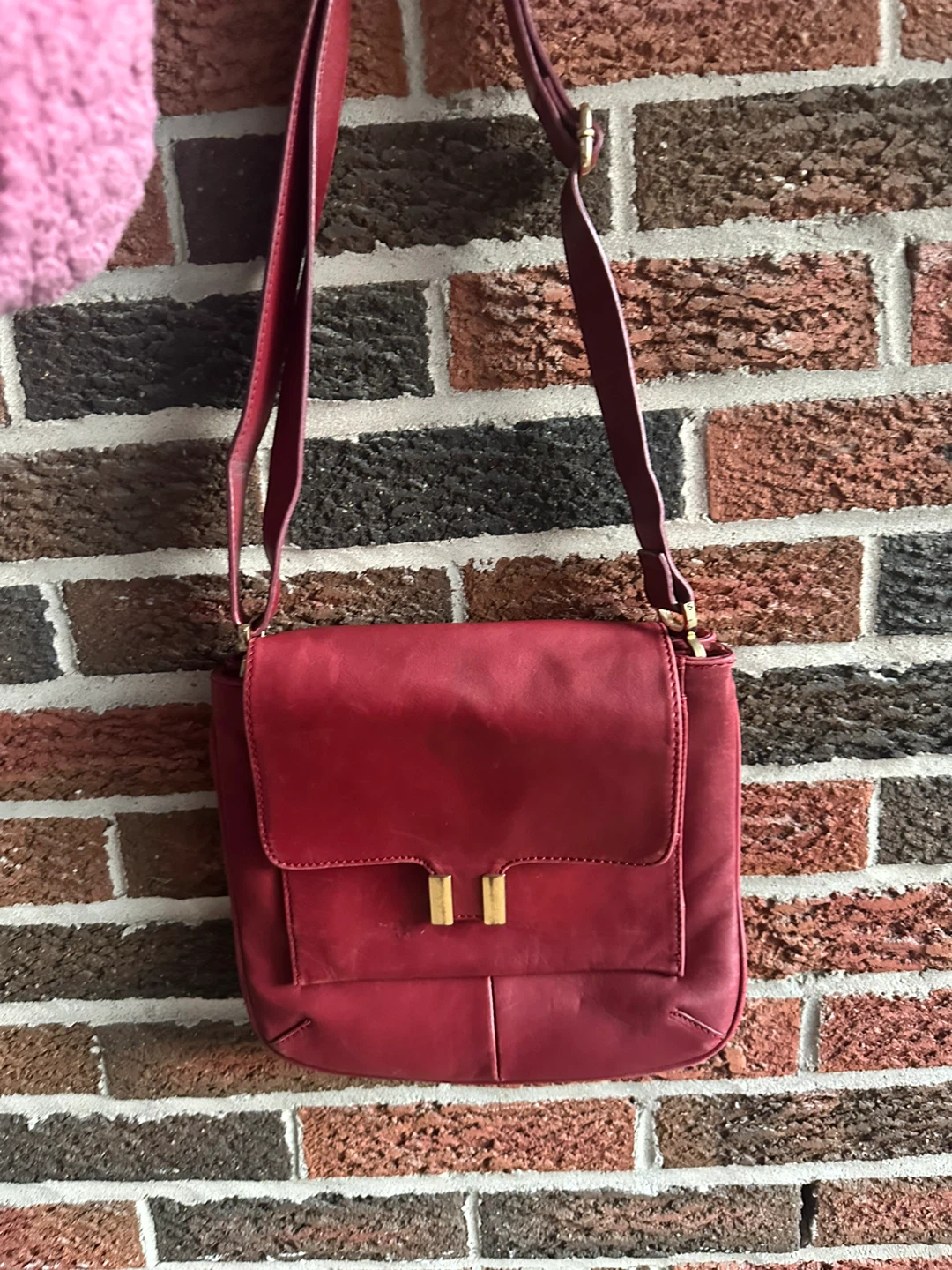 DANIEL Red Leather Crossbody Bag & Wallet Set