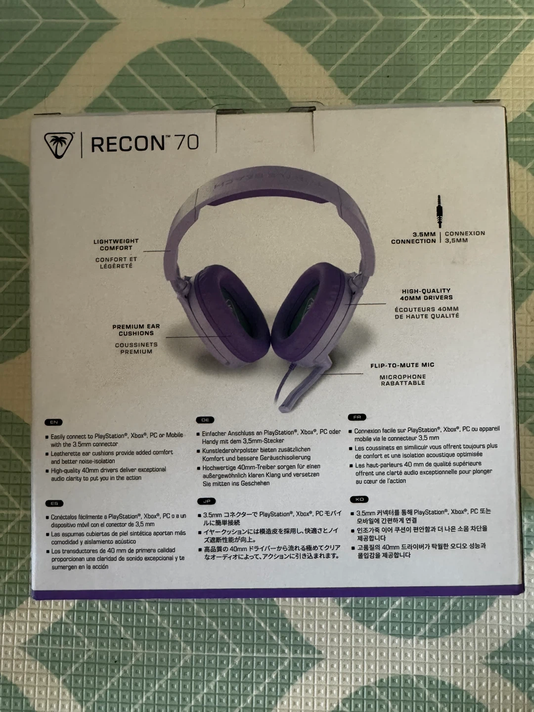 Turtle Beach Recon 70 Wired Gaming Headset - Lavender - photo 3