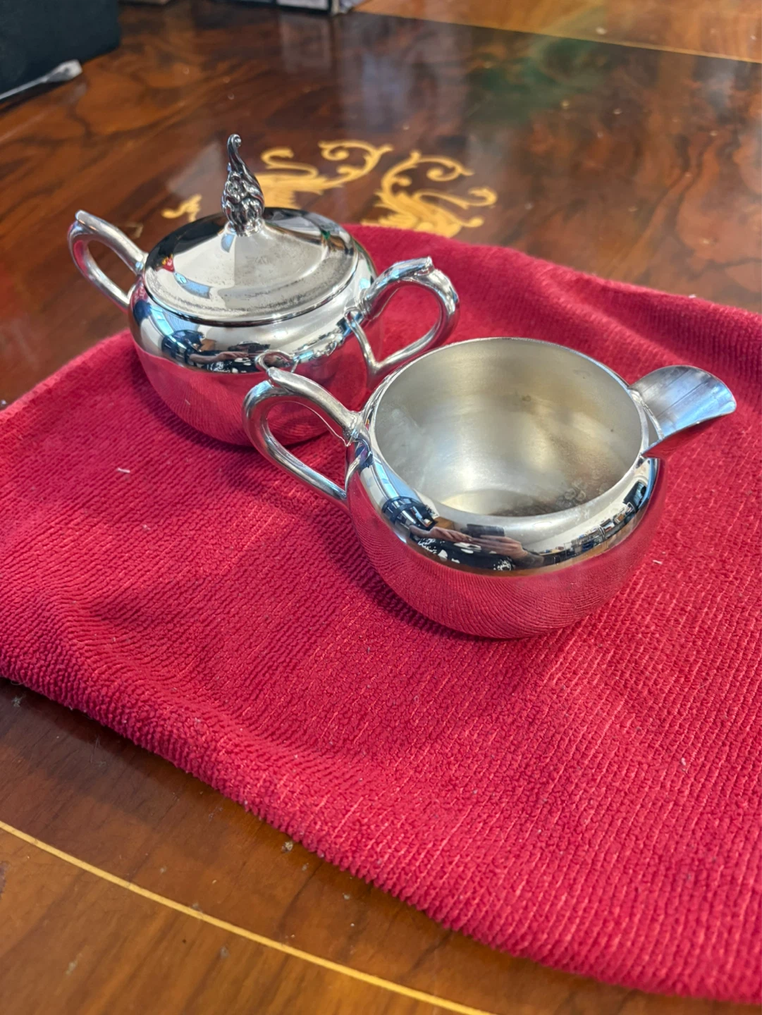 F.B Rogers Silver Plated Sugar Bowl and Creamer Set⚽️