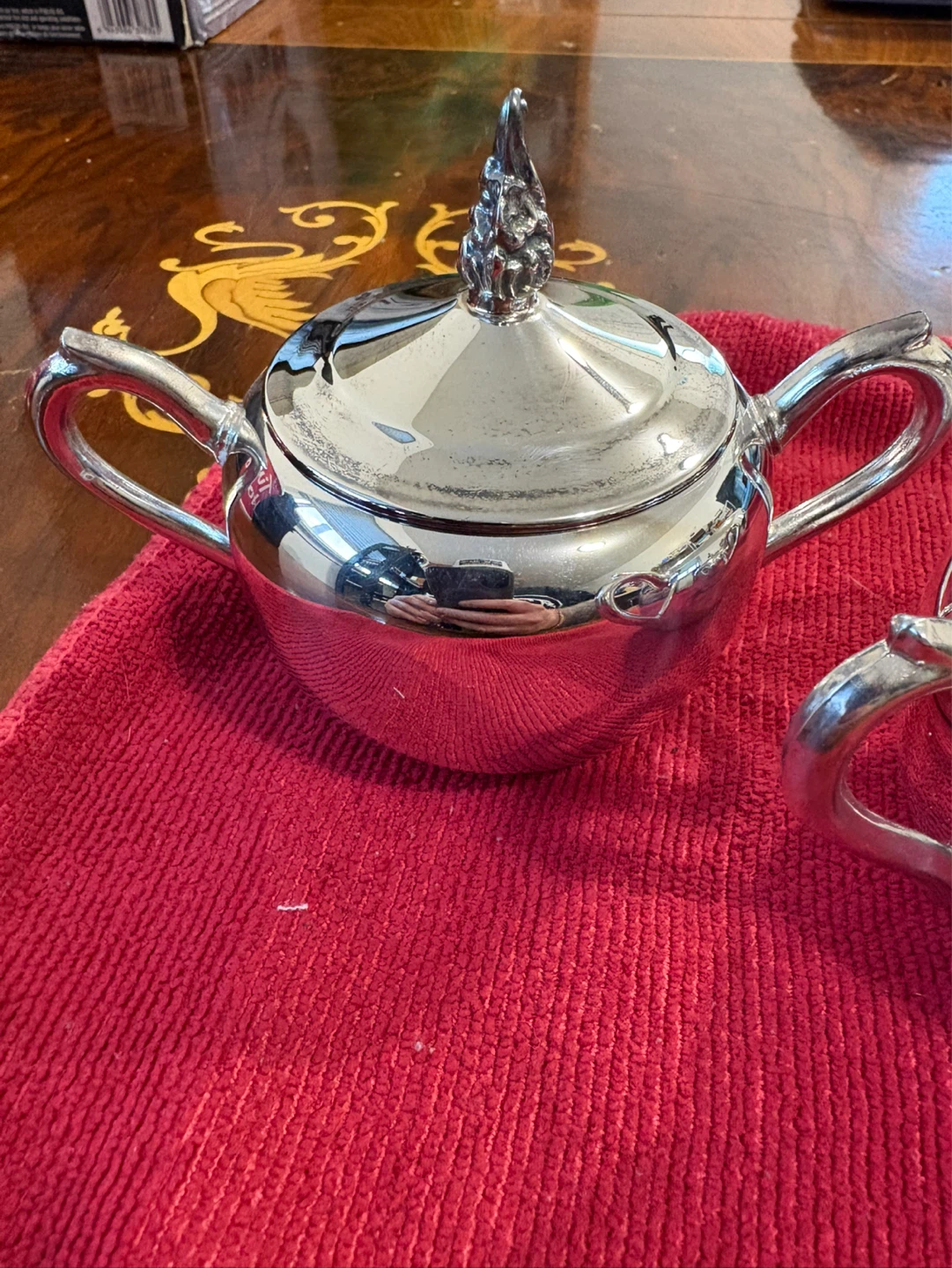 F.B Rogers Silver Plated Sugar Bowl and Creamer Set⚽️ - photo 2