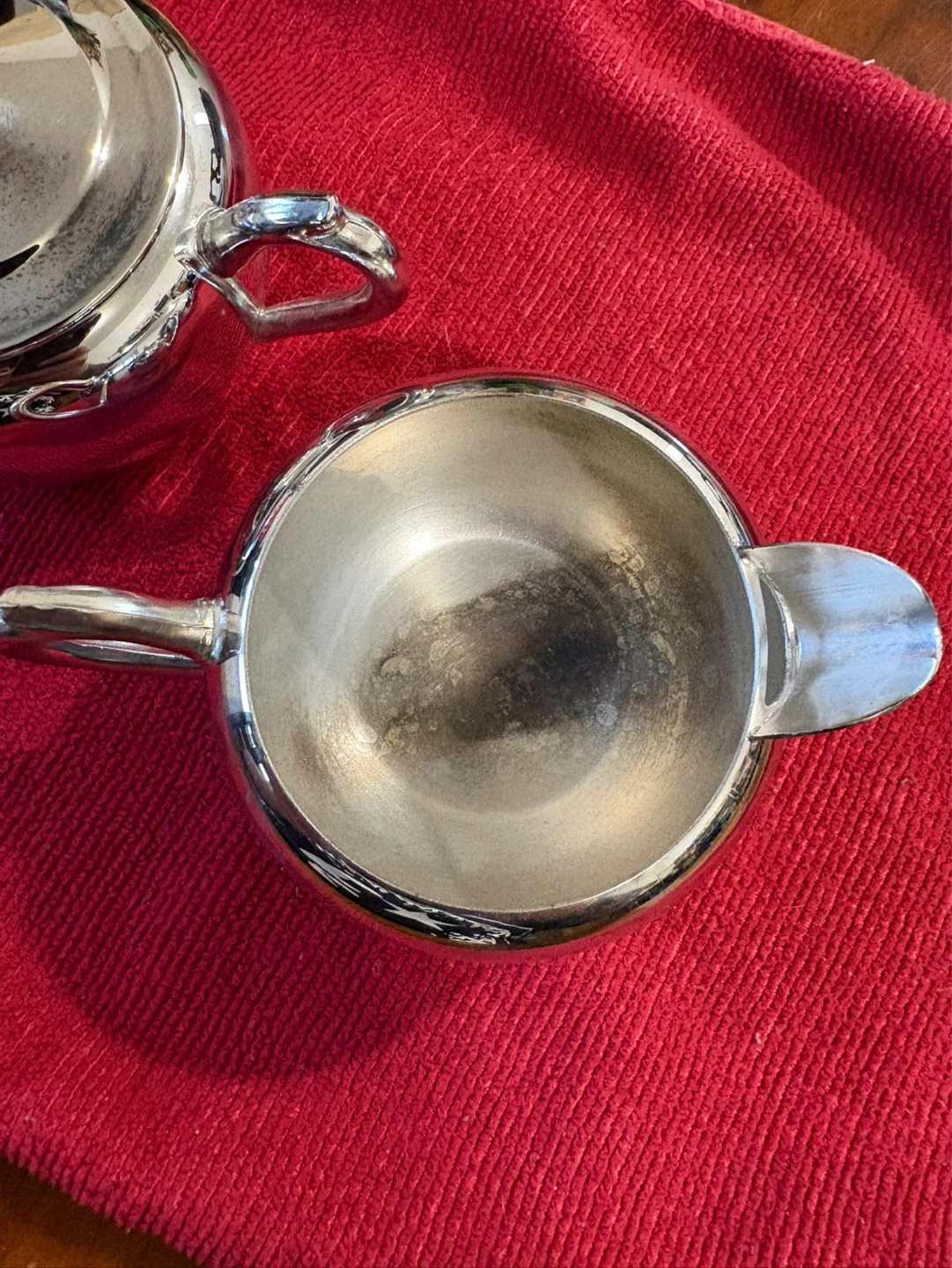 F.B Rogers Silver Plated Sugar Bowl and Creamer Set⚽️ - photo 5