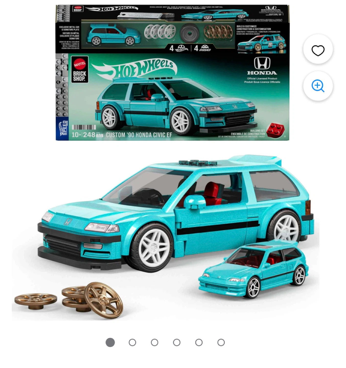 Hot Wheels Custom '90 Honda Civic EF Building Set