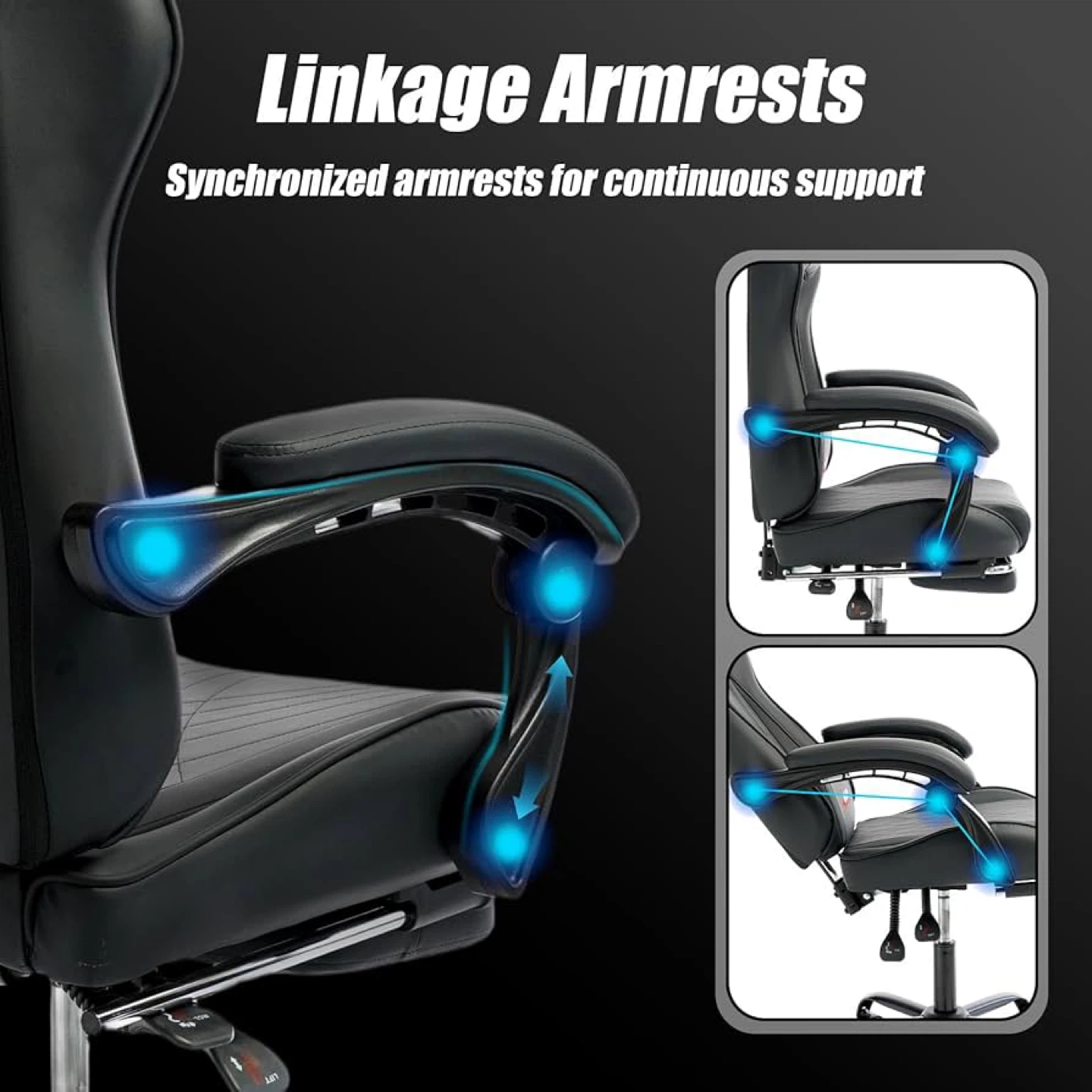 🔥Gaming Chair with Footrest, Ergonomic Reclining Computer Chair - photo 5