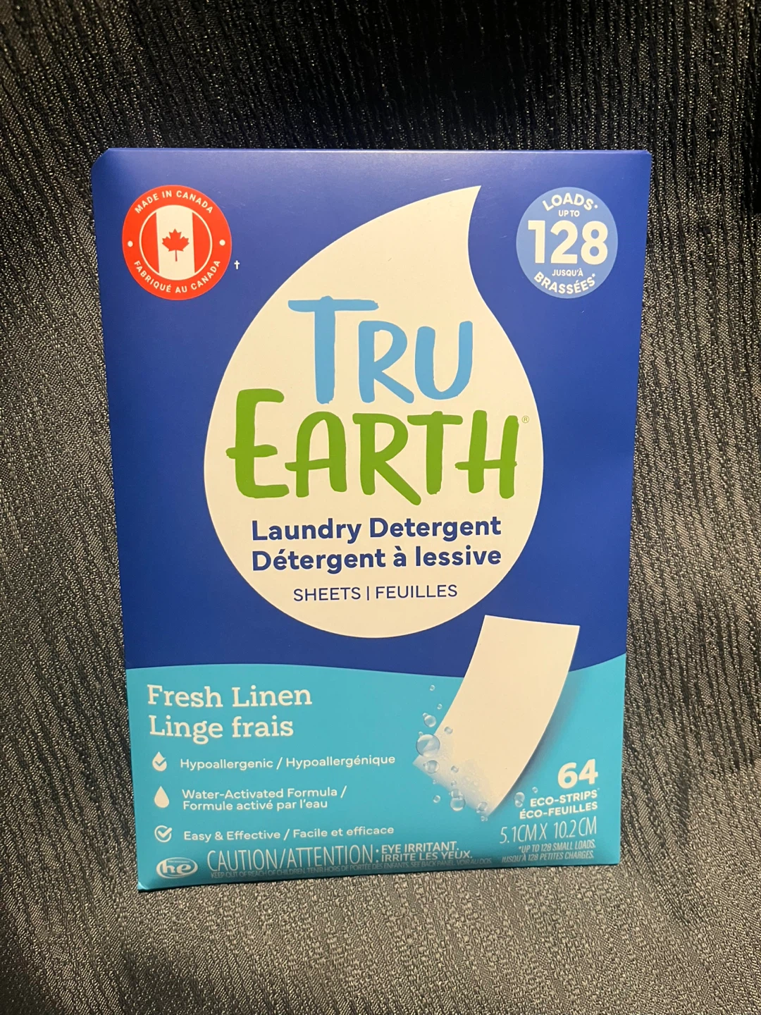 Tru Earth Laundry Detergent Sheets - Fresh Linen (64 Eco-Strips)