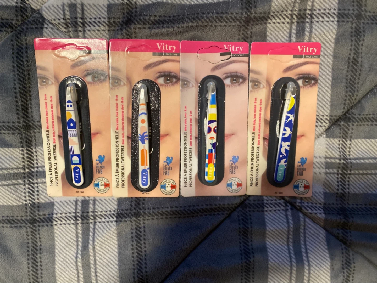 4 Vitry Professional Slant Tip Tweezers New in Package - photo 2