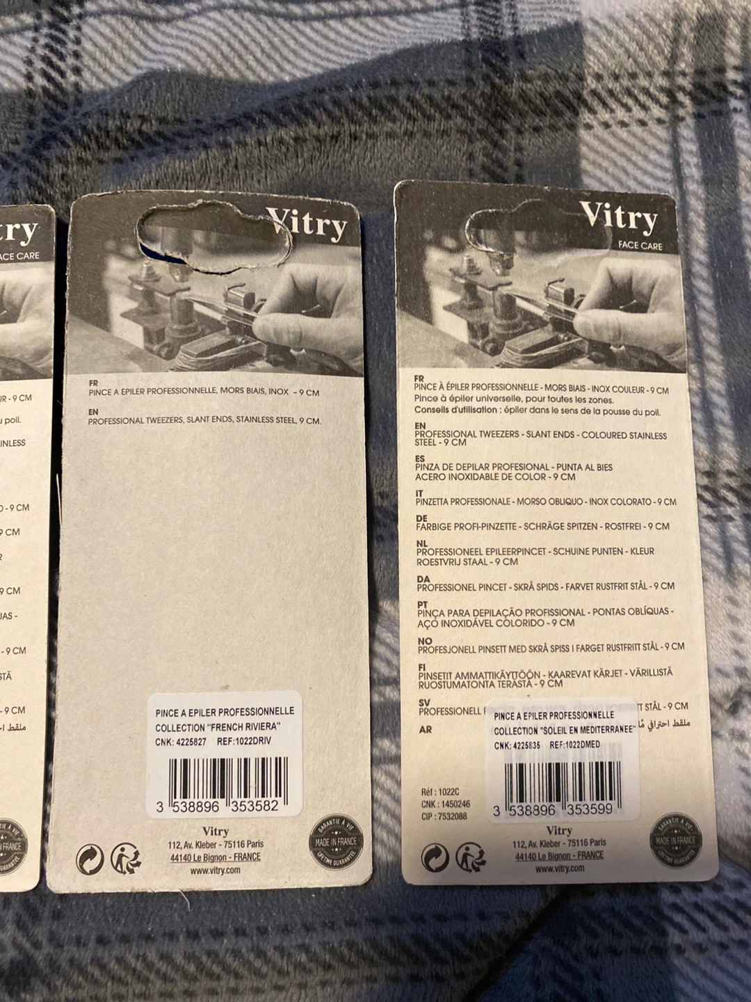 4 Vitry Professional Slant Tip Tweezers New in Package - photo 5