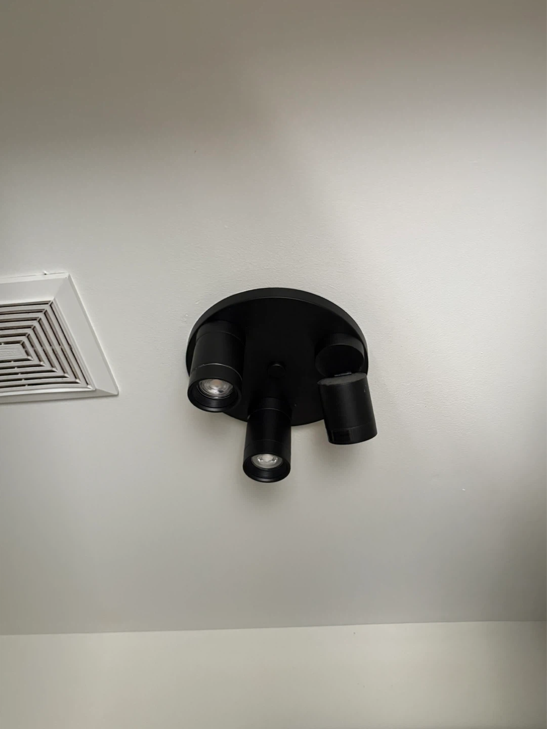Black 3-Light Track Ceiling Light Fixture