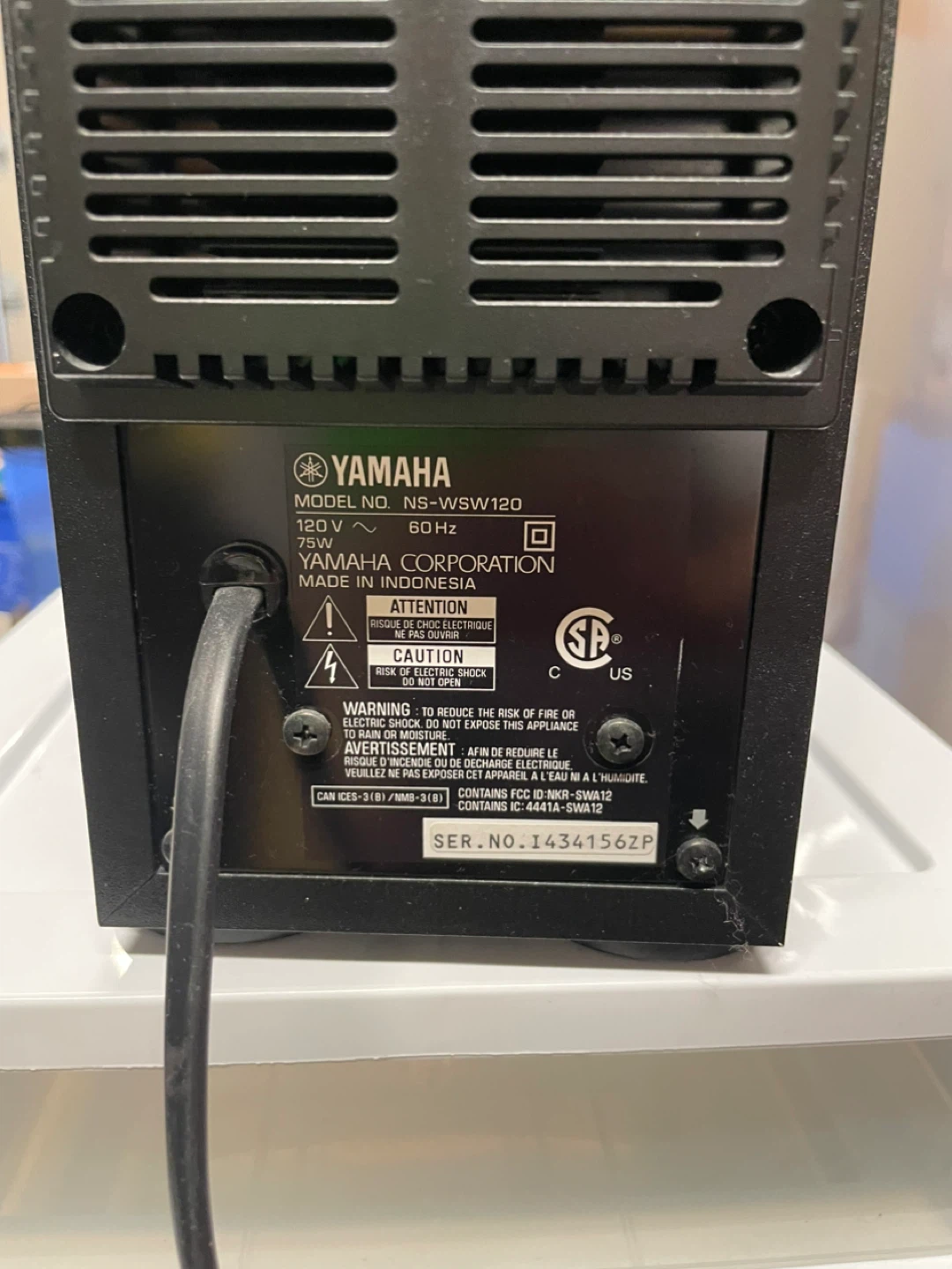 TV Sound Bar and subwoofer