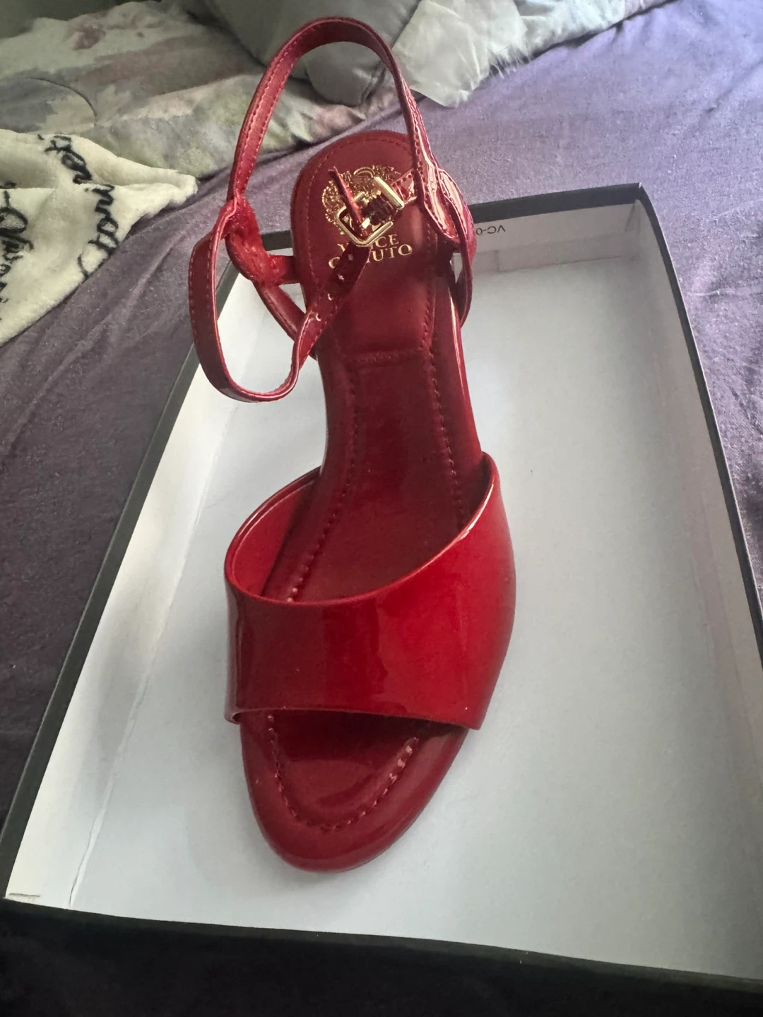 Vince Camuto Red Patent Ankle Strap Heels - photo 5