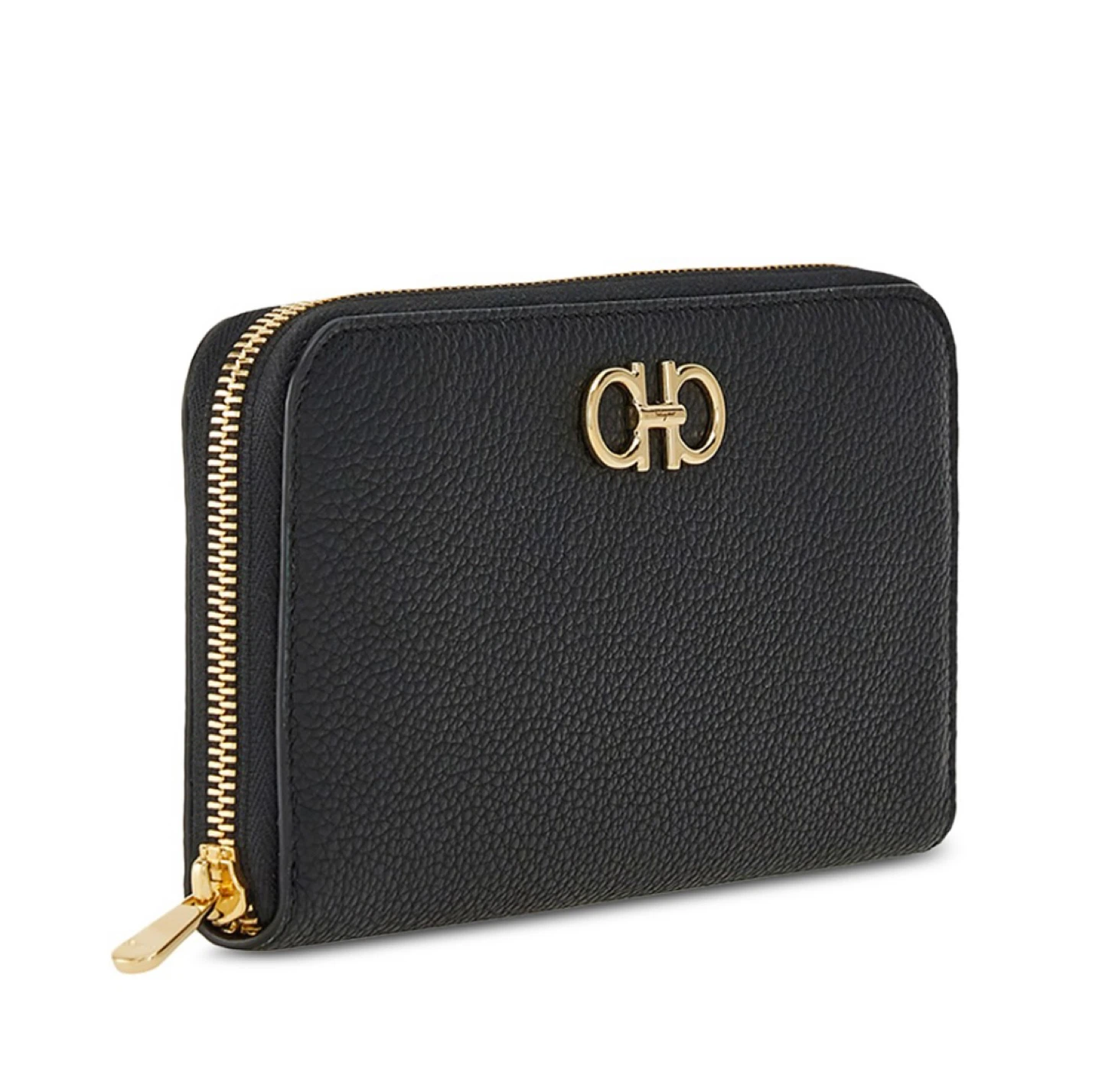 Salvatore Ferragamo Giancini Zip Wallet Black