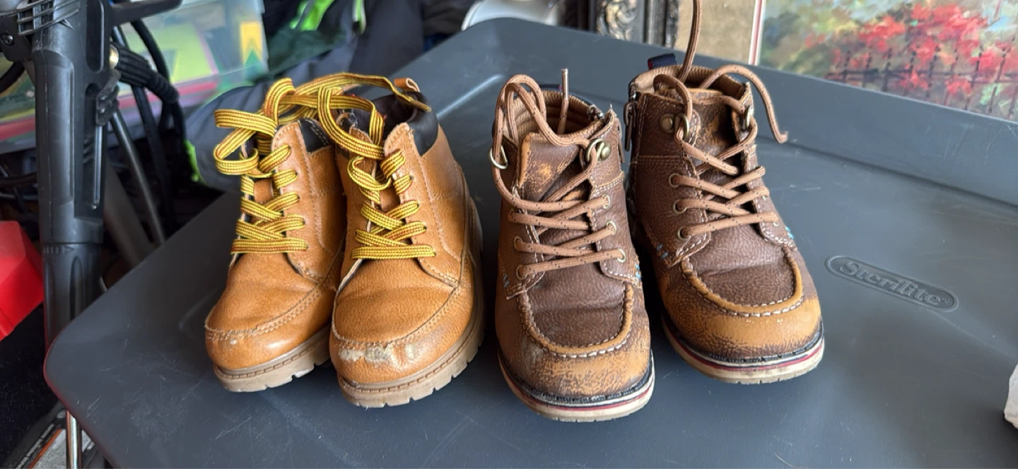 Toddler Boys Tan Lace-Up Boots