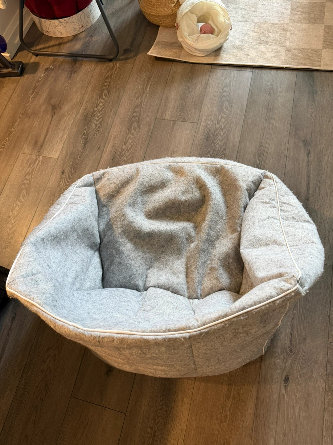 Grey Felt Beanbag Chair - photo 3