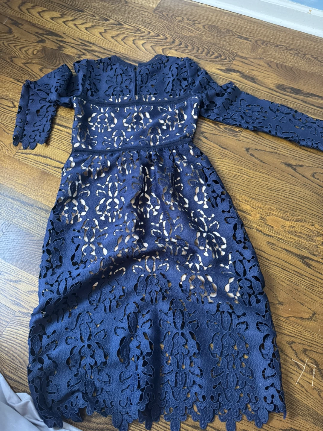 Zara Woman Navy Lace Dress - photo 3