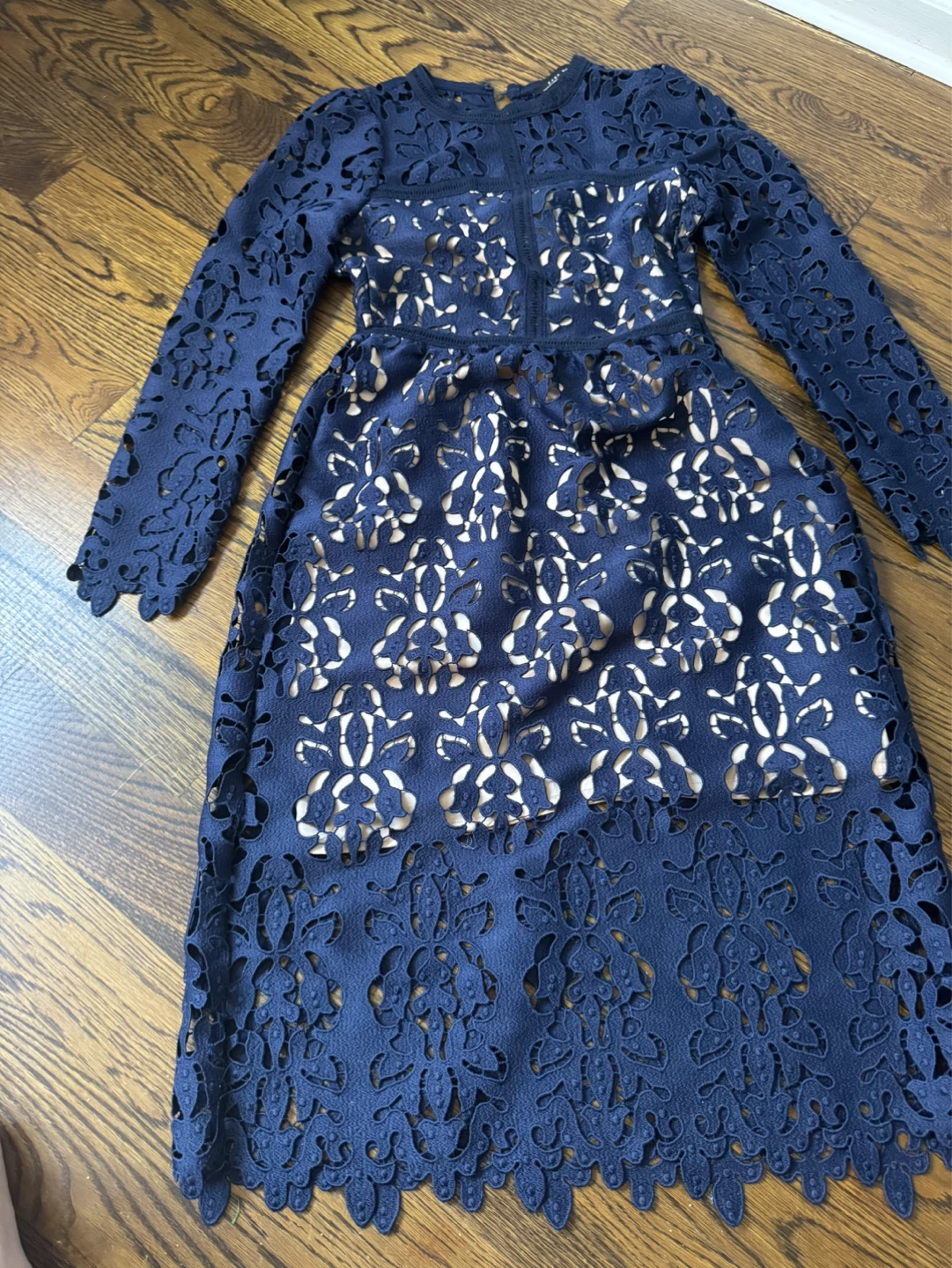 Zara Woman Navy Lace Dress