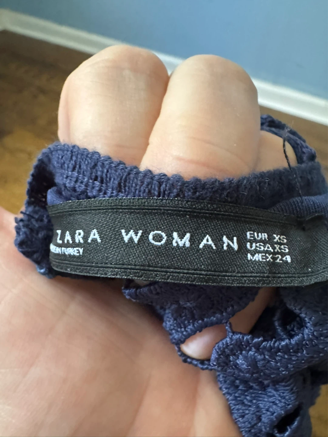 Zara Woman Navy Lace Dress - photo 4