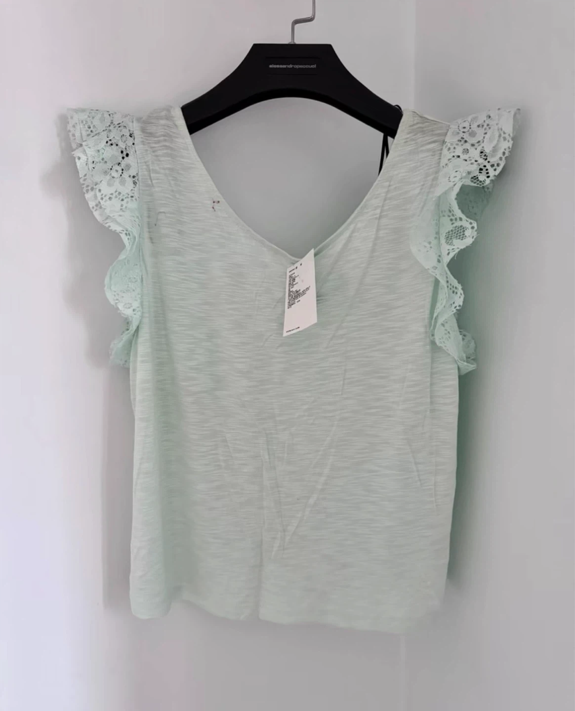 ⚽️Mint Green Lace Sleeve Top⚽️