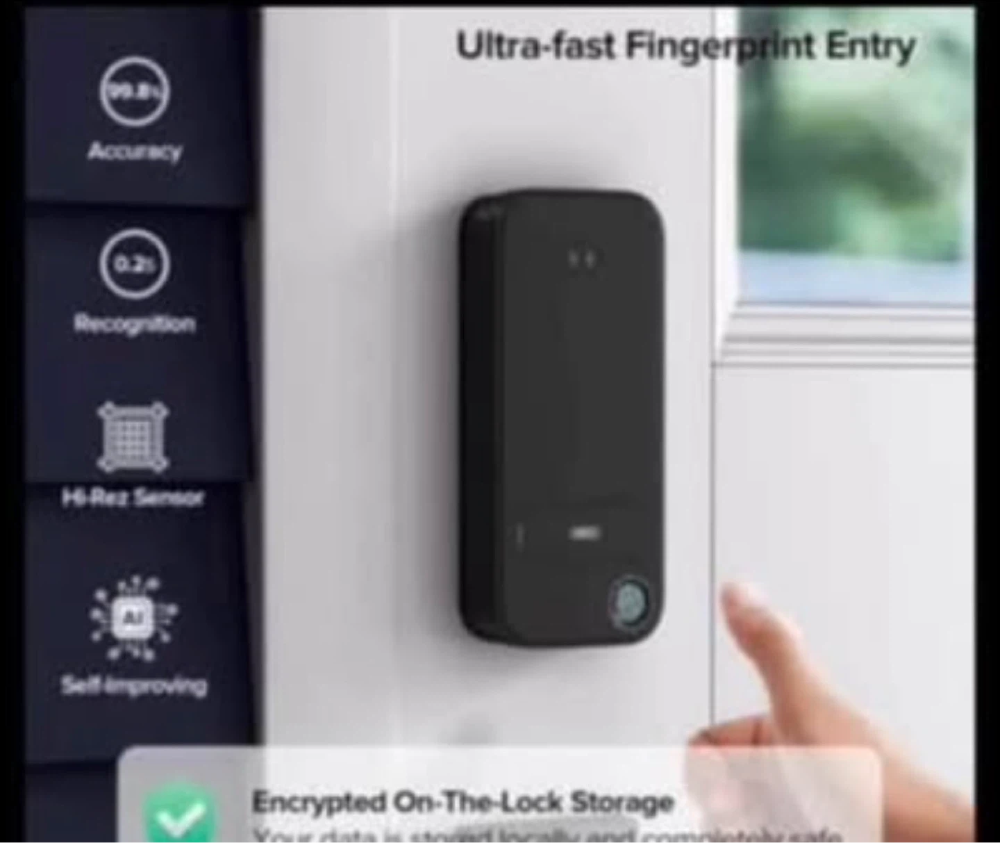 HomeKit Door Lock with Fingerprint, Keypad Deadbolt - photo 5