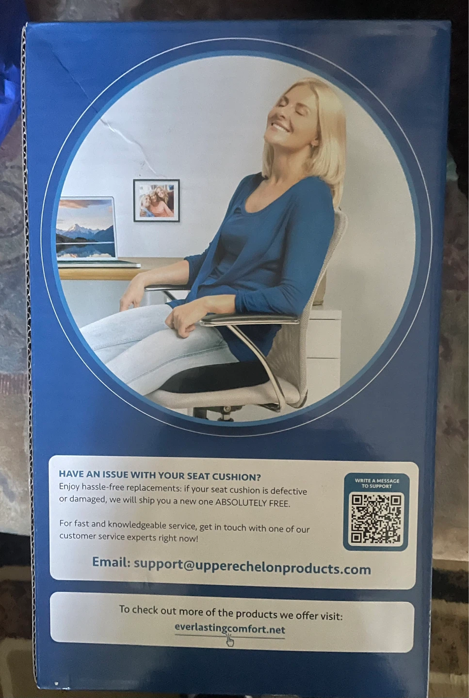 New Everlasting Comfort Memory Foam Seat Cushion - photo 2