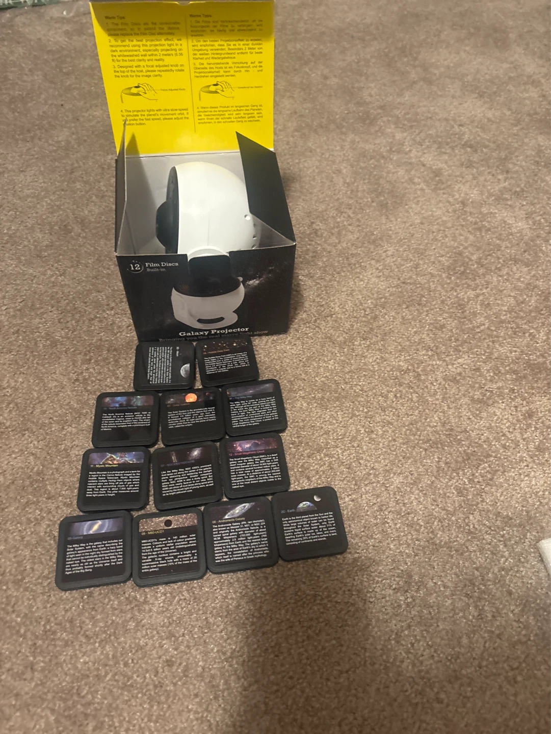 Galaxy Projector with 12 Film Discs