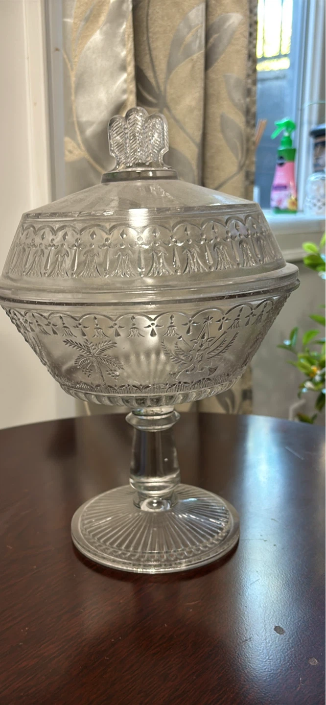 Glass Pedestal Candy Dish with Lid - photo 4