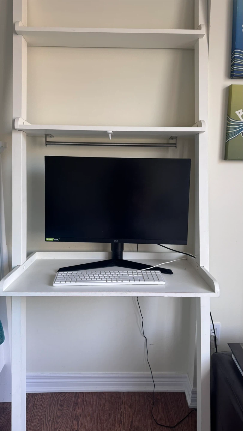 EQ3 White Ladder Desk / Leaning Desk (no computer) - photo 2