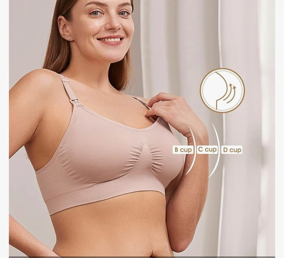 3 Pack Nursing Bras - Black, Grey, Elegant Pink - photo 5