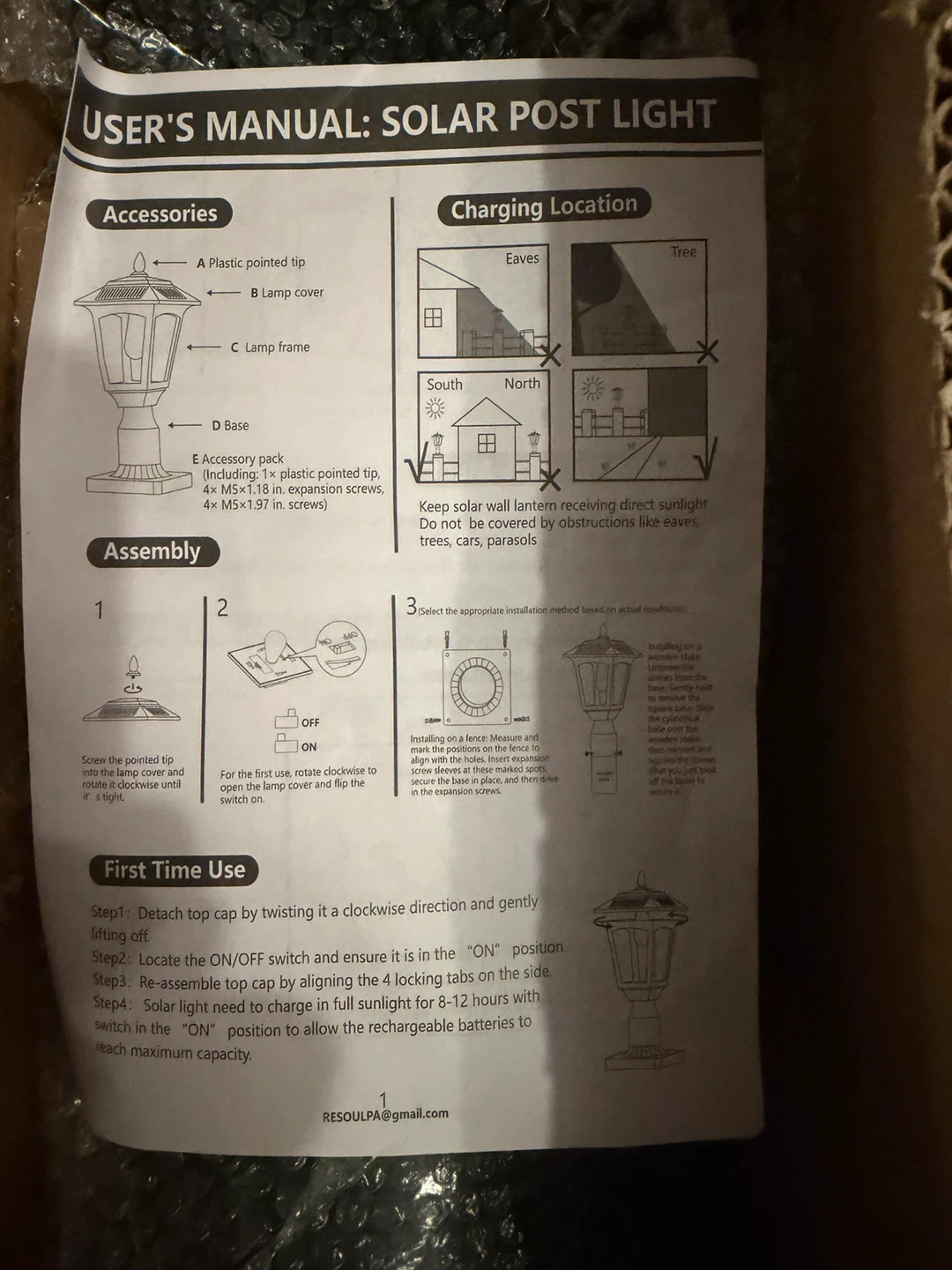 Solar Post Light - photo 2