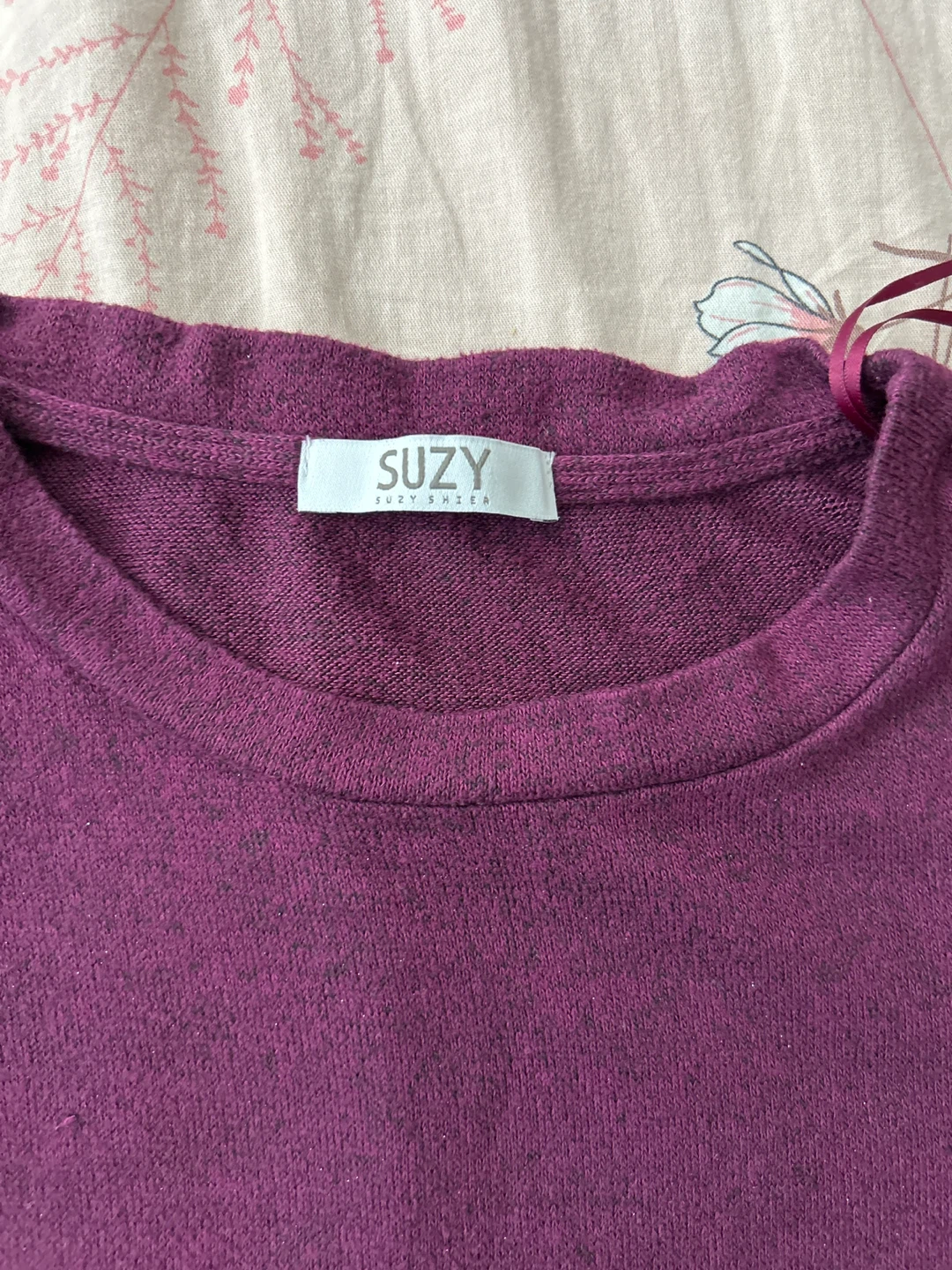 Suzy Women's Purple Lace Sleeve Top ⚽️ - photo 3