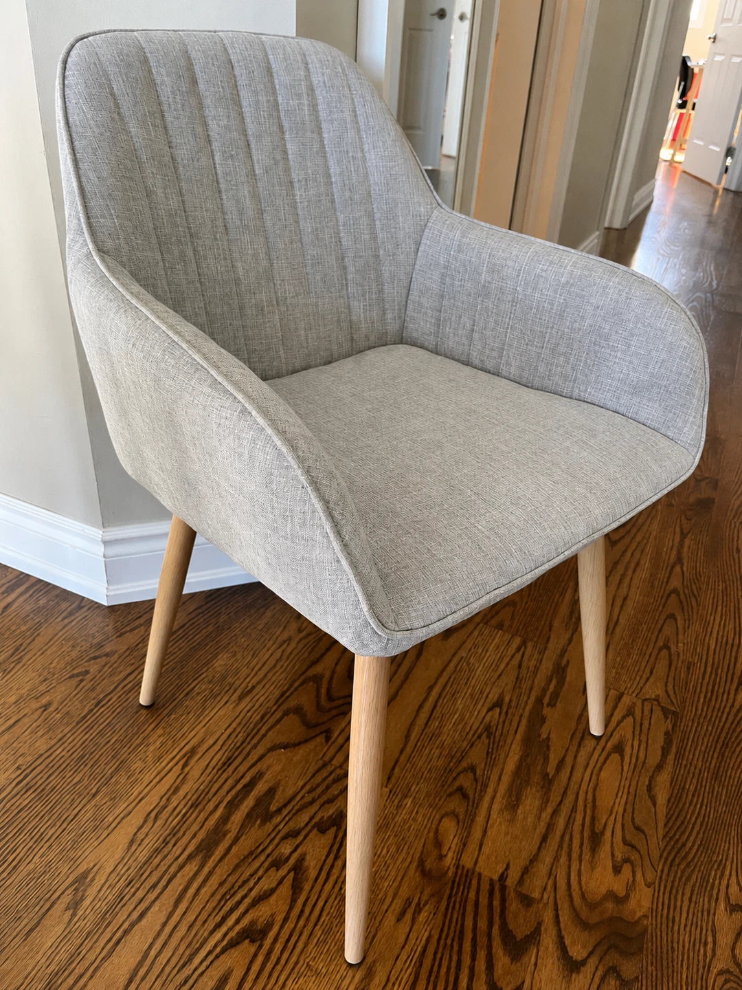 Grey Upholstered Accent Chair