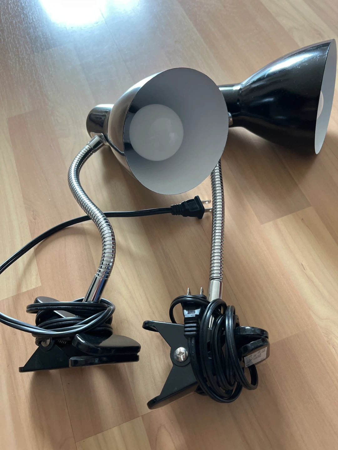 Black Clip-On Desk Lamps (Set of 2) - photo 2