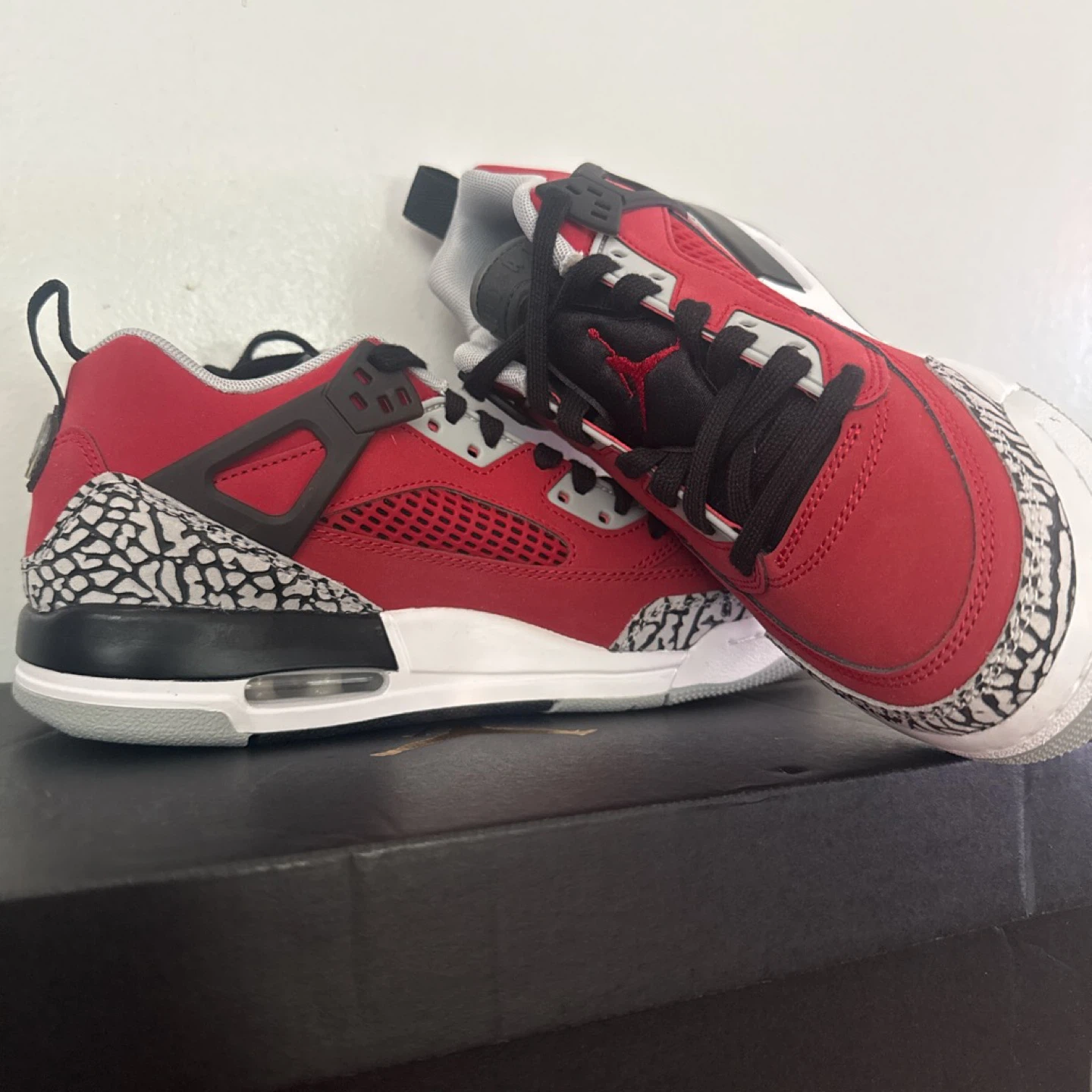 Jordan Spizike Low (GS) Gym Red/Black-Wolf Grey Shoes