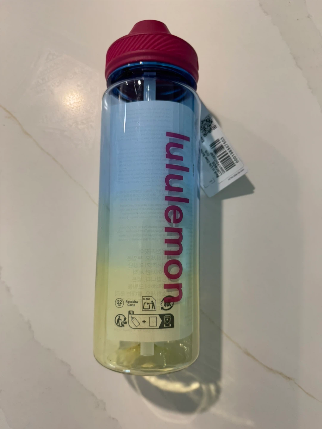 NEW Lululemon Back to Life Clear Bottle 24oz Straw Lid - photo 2