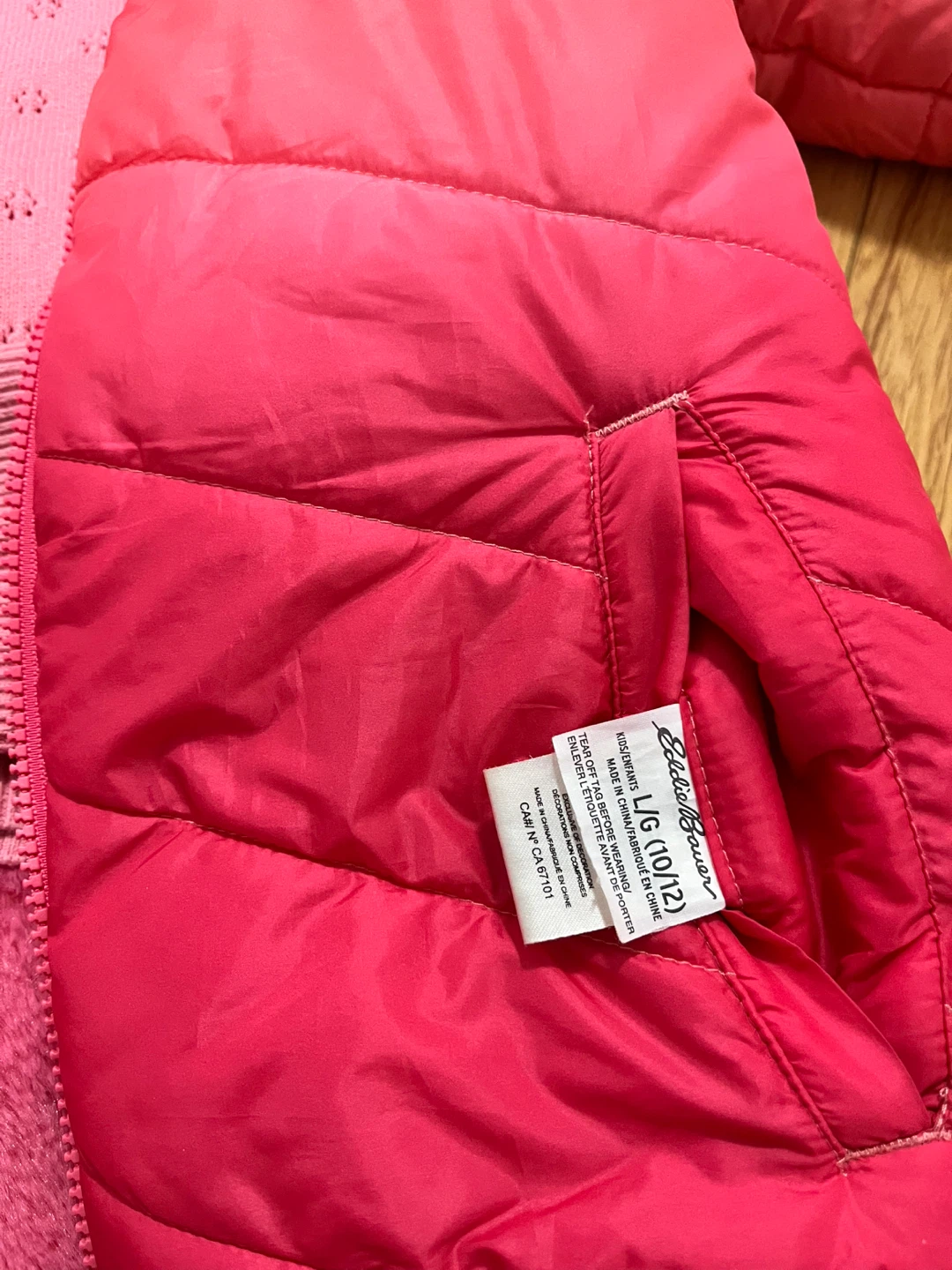 Eddie Bauer Pink Ombre Puffer Jacket with Faux Fur Lining - photo 5