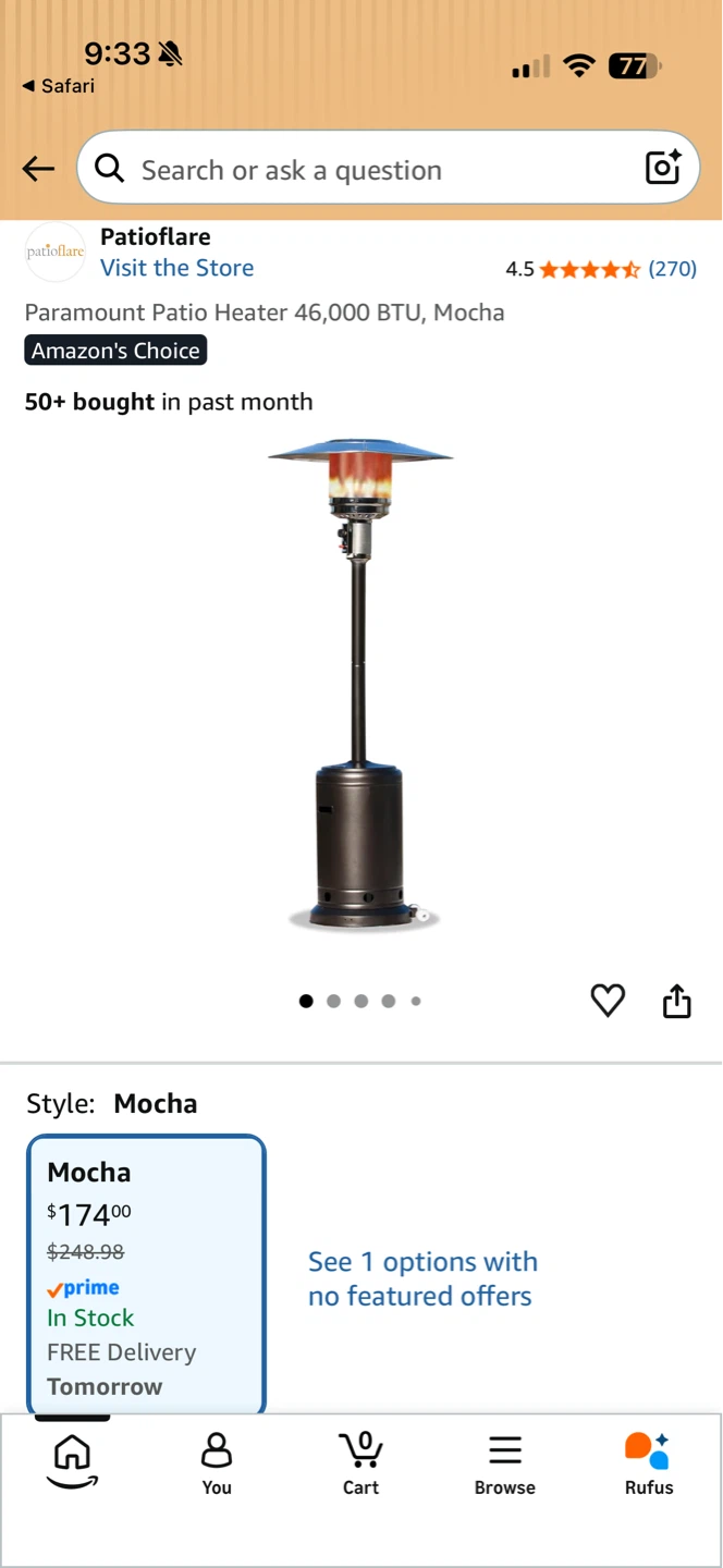 Patioflame Paramount Patio Heater - Mocha - photo 3
