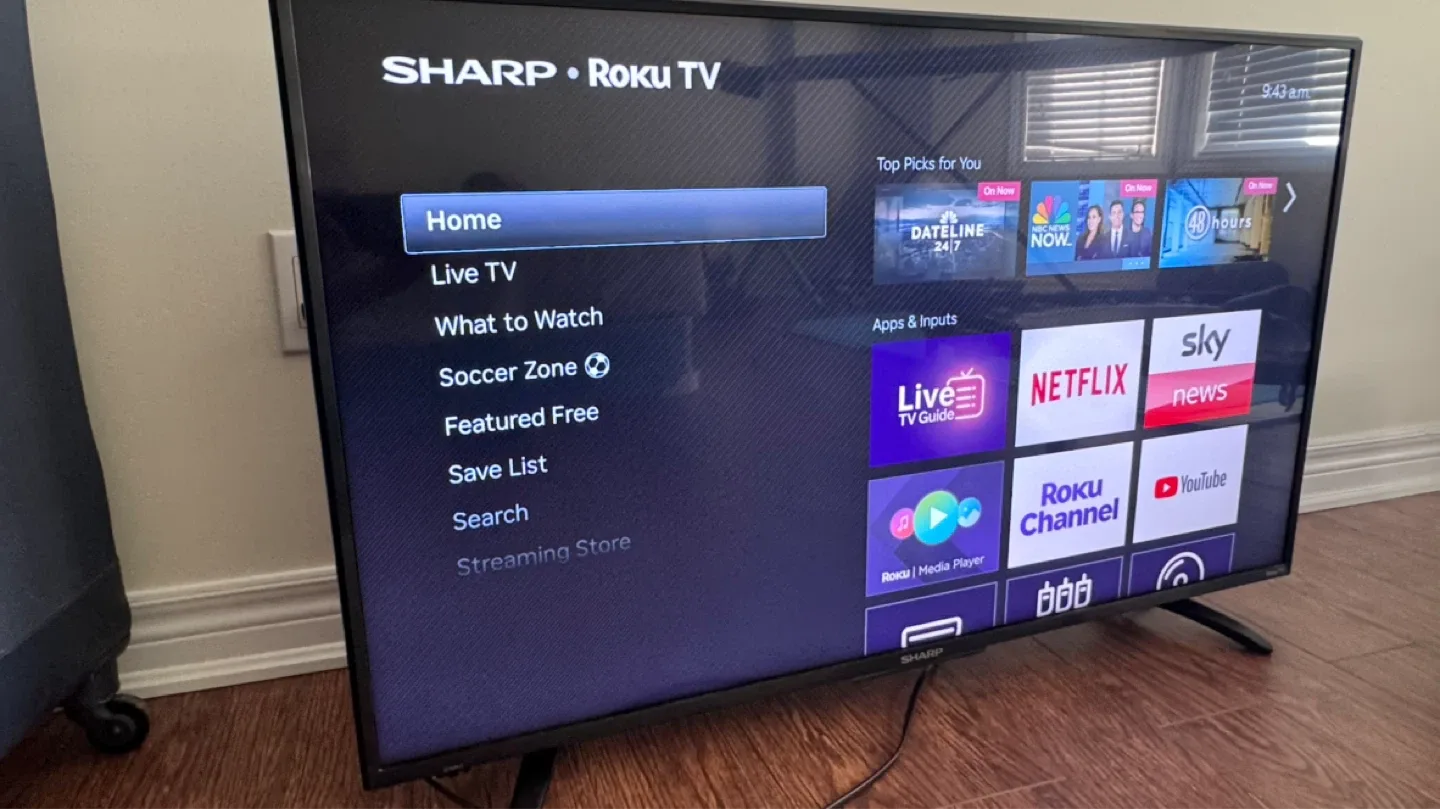 42" Sharp Roku Smart TV - Works Great with Remote & Legs!