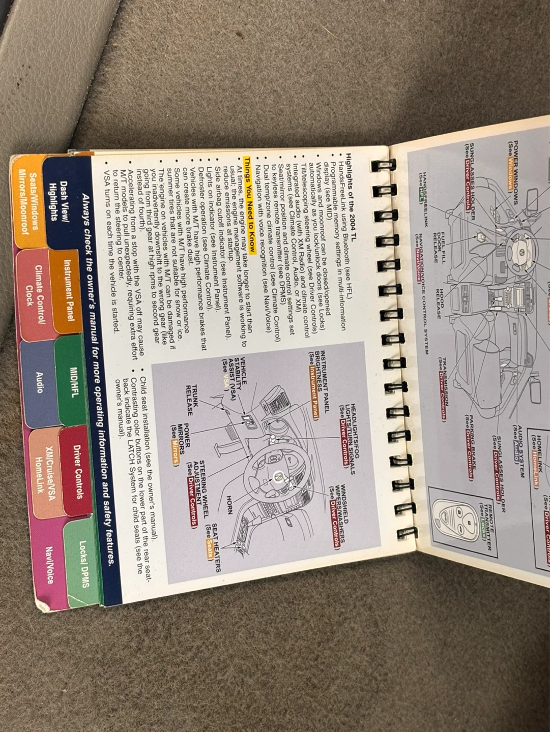 2004 Acura TL Quick Start Guide - photo 2