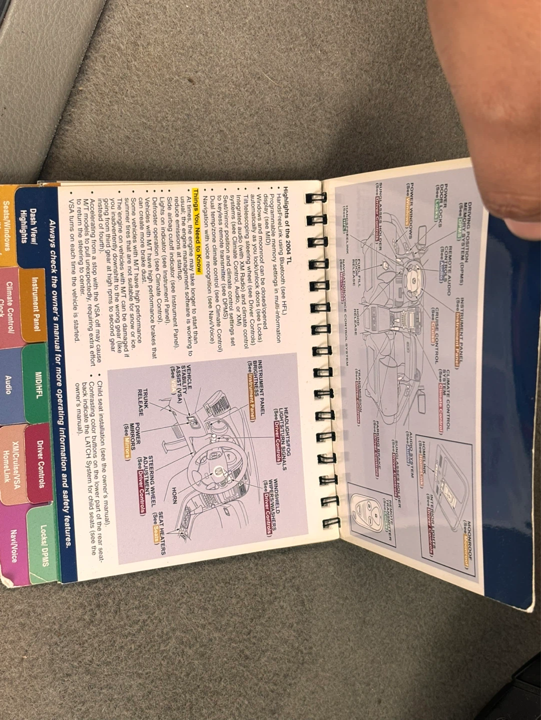2004 Acura TL Quick Start Guide - photo 3