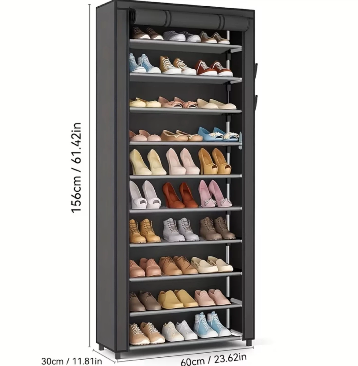 10-Tier Shoe Rack with Cover (BRAND NEW IN BOX) - photo 5