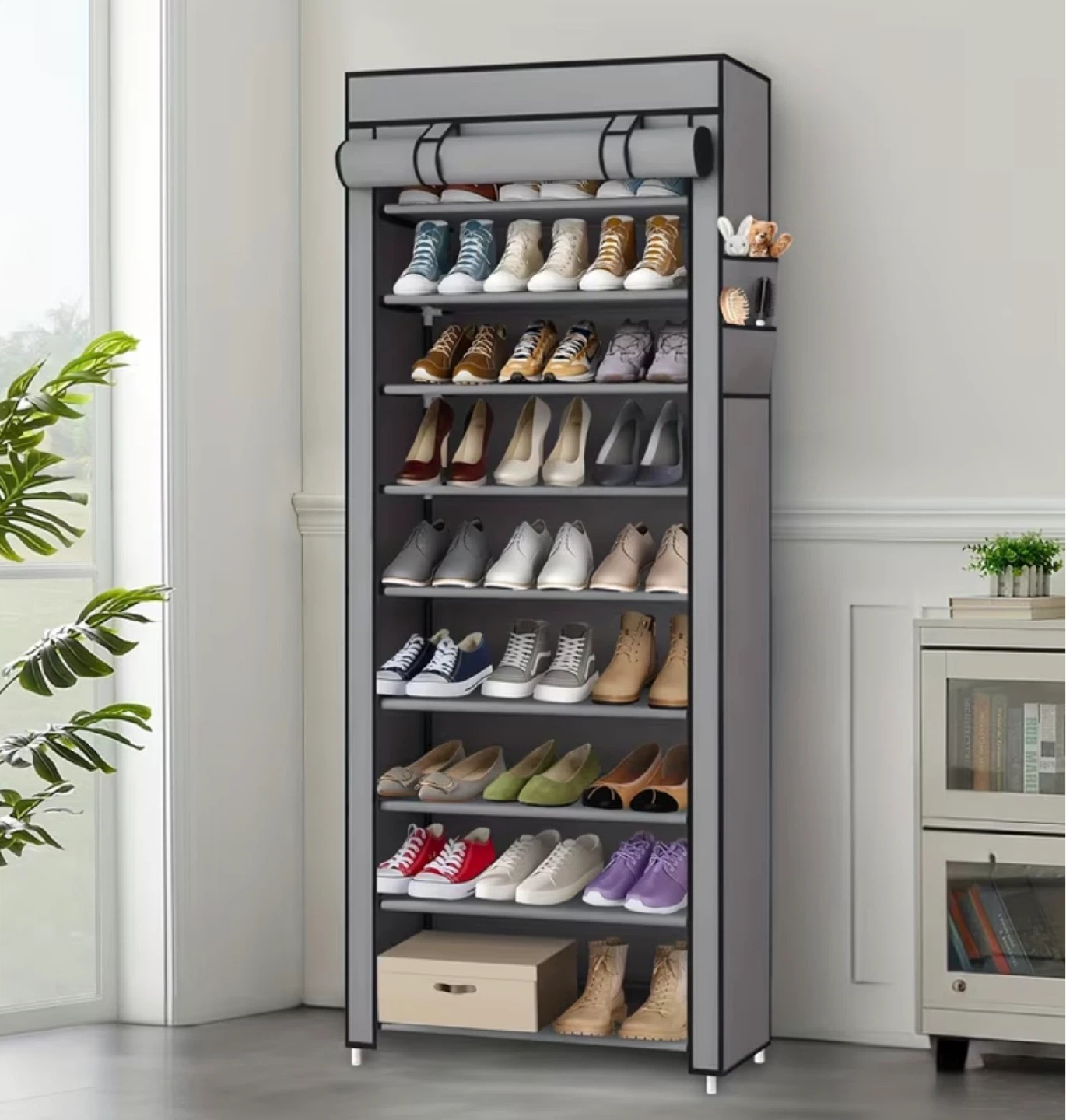 10-Tier Shoe Rack with Cover (BRAND NEW IN BOX) - photo 2