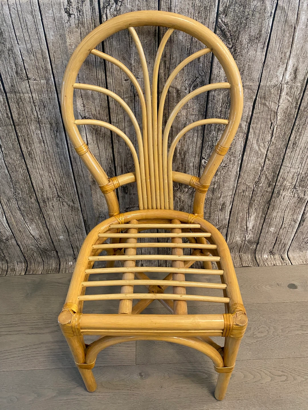 Vintage Rattan Bistro Set with Glass Top - photo 2