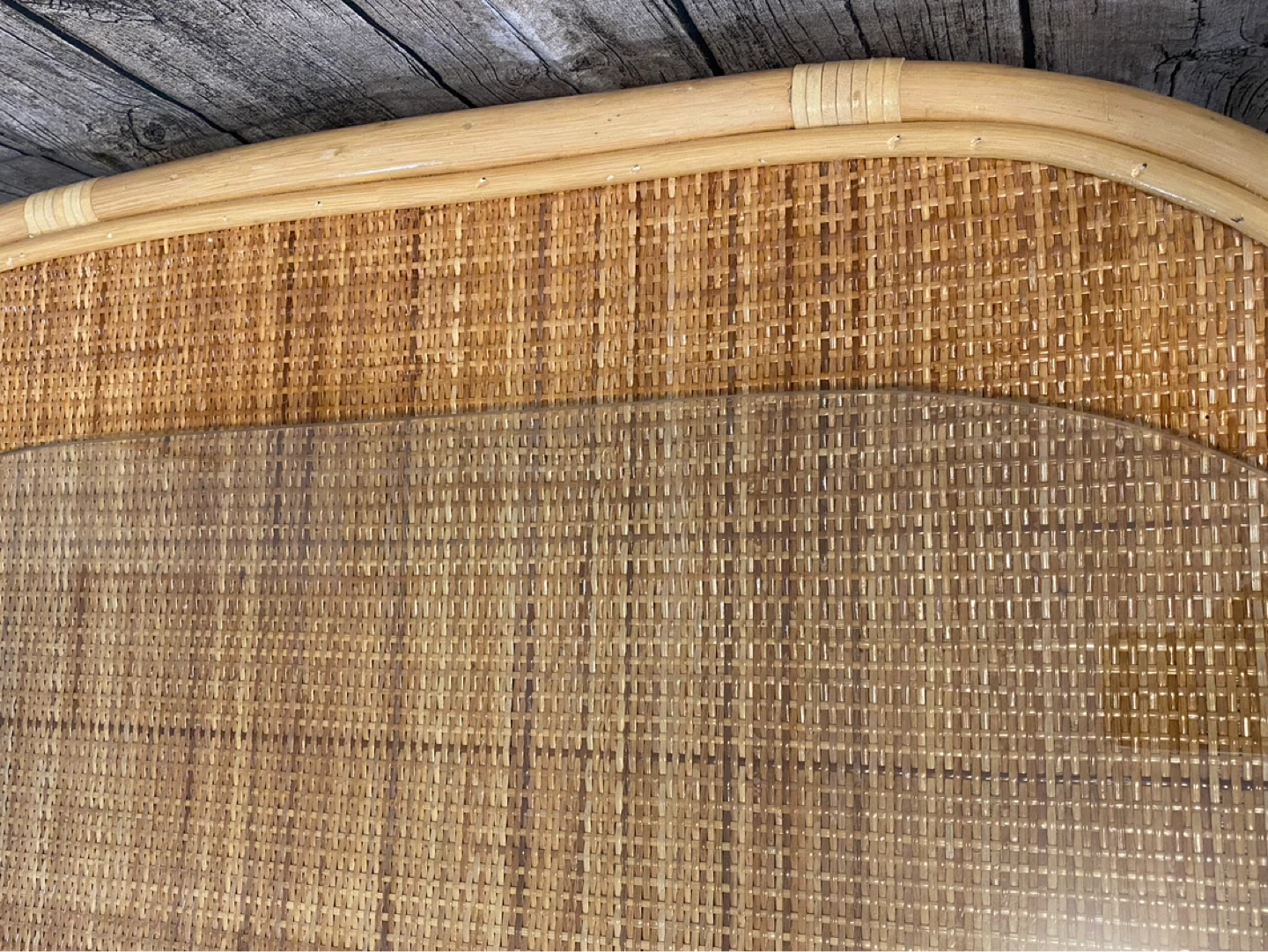 Vintage Rattan Bistro Set with Glass Top - photo 4