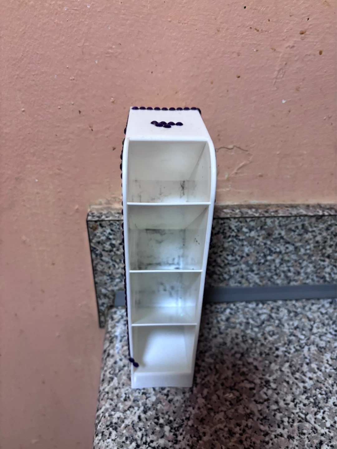 ⚽️White Desktop Organizer with Purple Embellishments