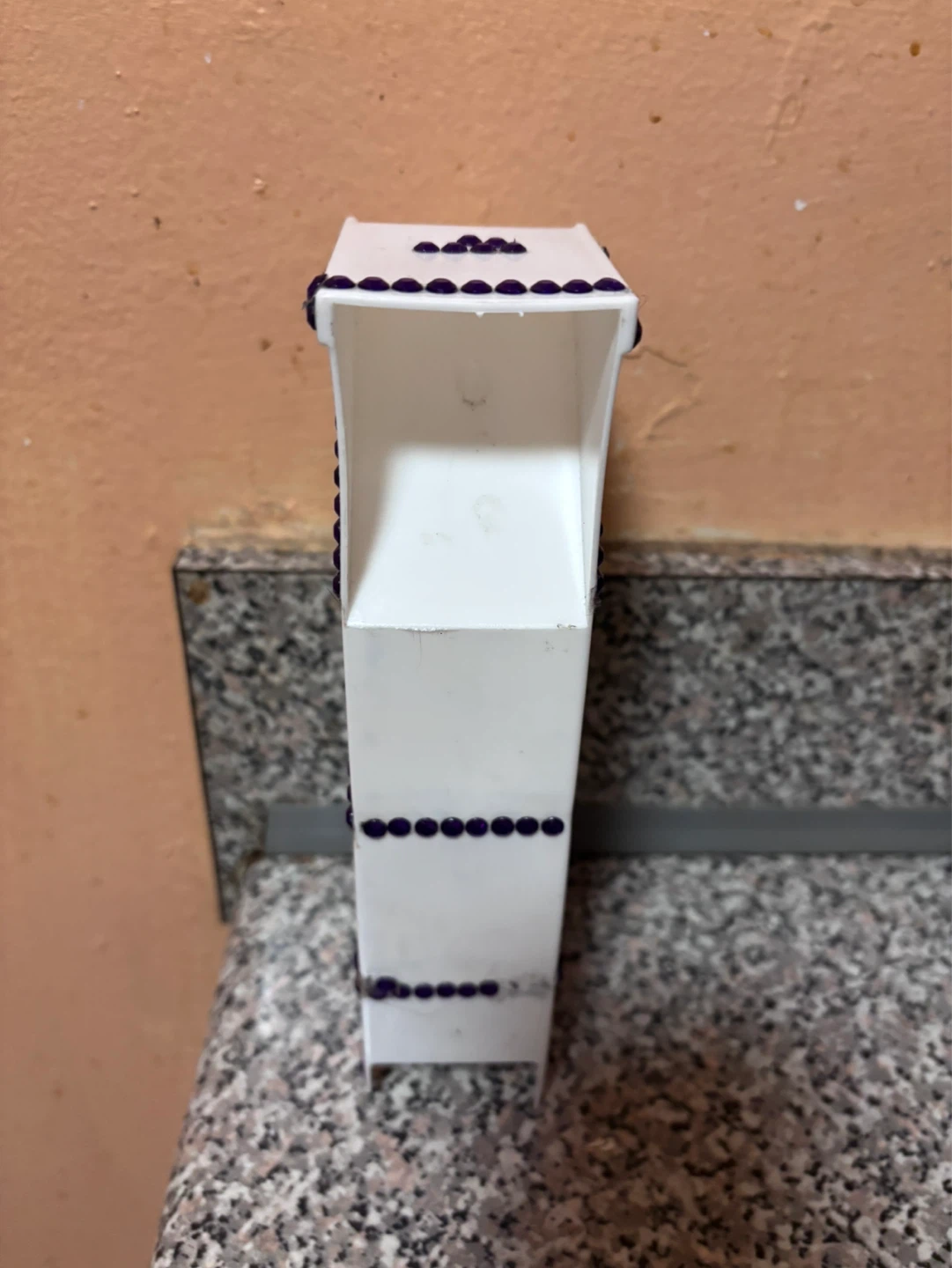 ⚽️White Desktop Organizer with Purple Embellishments - photo 3