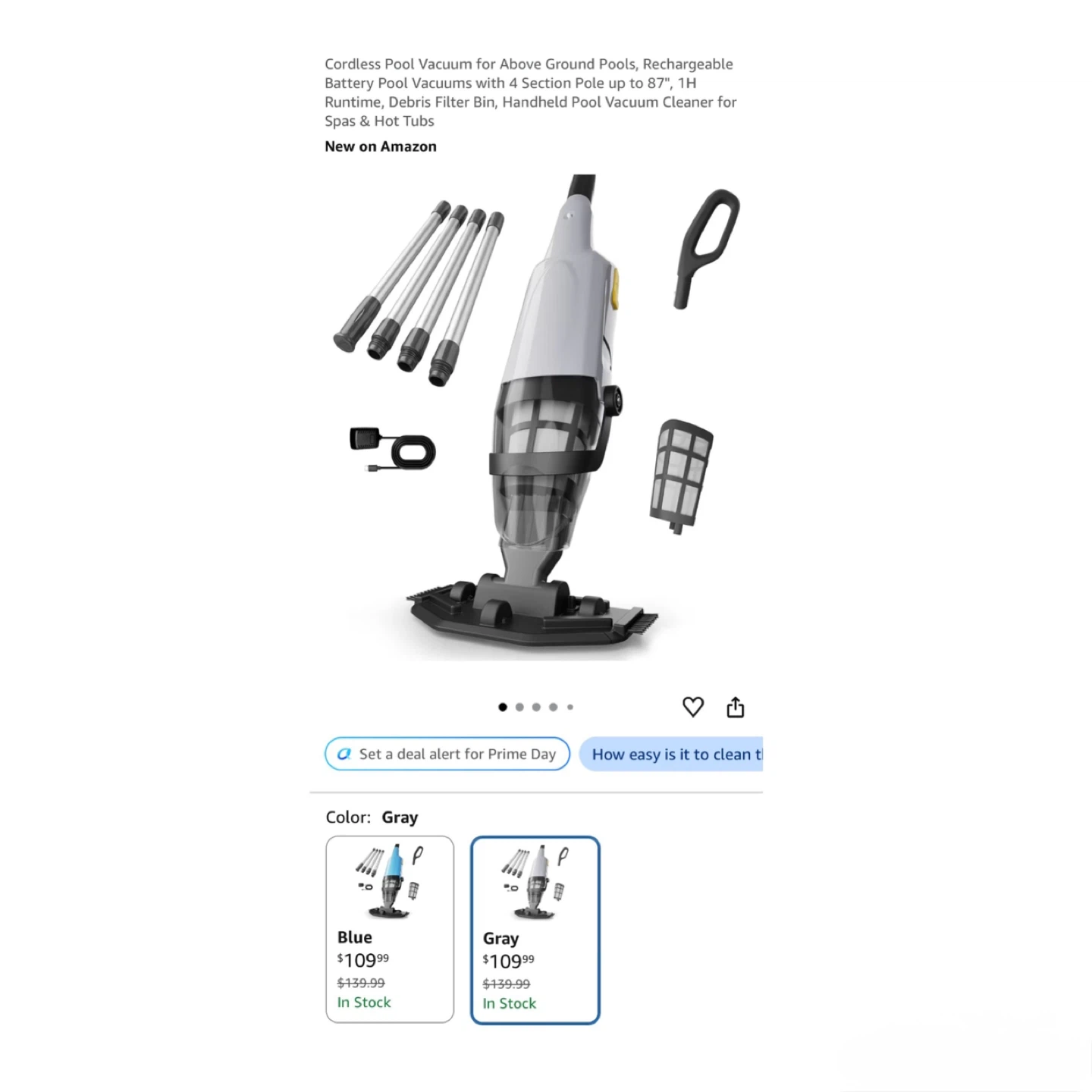 Brand new Cordless Pool Vacuum for Above Ground Pools