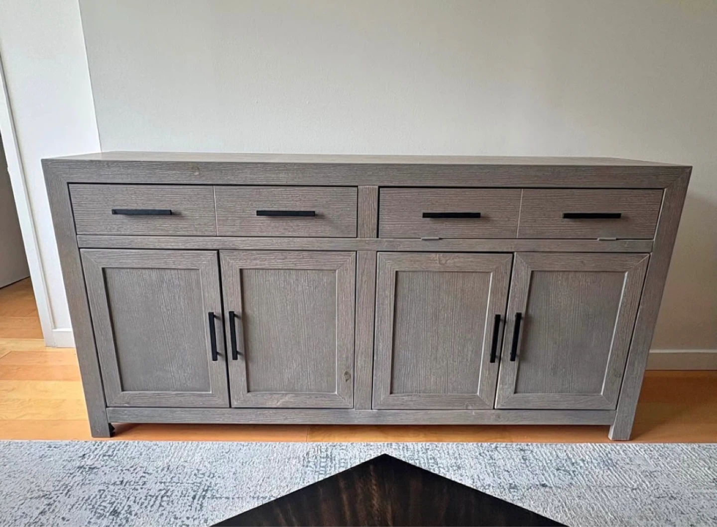 Gray 4-Door storage / media unit